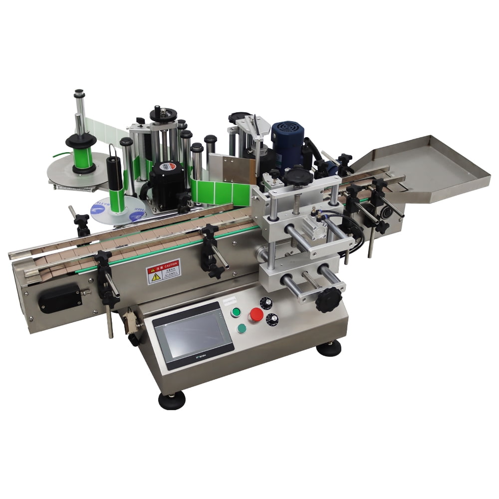 INTSUPERMAI Desktop Position Labeler Automatic Sticker Round Bottle Roller Labeling Machine for Tin Can
