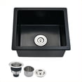 thumbnail image 4 of Undermount Single Basin Bar Sink Quartz Deep Black easy-clean for Kitchen Prep Areas, 4 of 8
