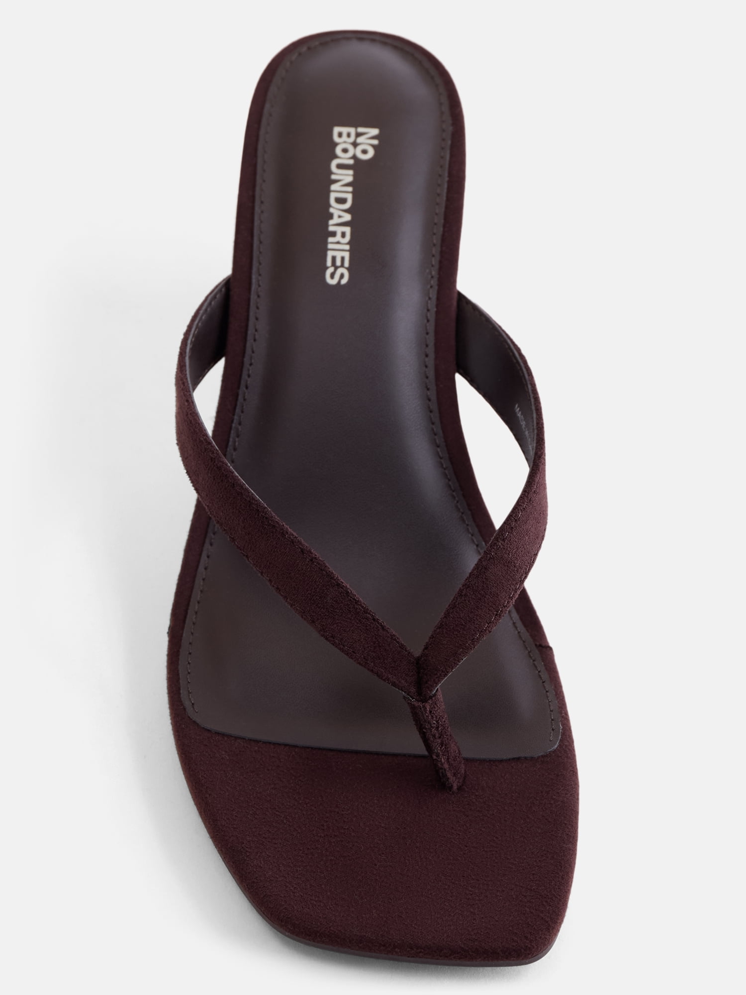 No Boundaries Women's Kitten Heel Thong Sandals