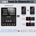 thumbnail image 3 of 4 En 1 Doble Canal Fuente De Alimentación Regulable 60v 5a Perilla Codificadora Para Uso en Laboratorios Y mantenimiento., 3 of 7
