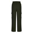 thumbnail image 6 of SwiftWear Women's Plus-Size Utility Cargo Pants with High Waist Straight Leg Workwear Trousers Comfortable Casual Pants S-5XL, 6 of 7