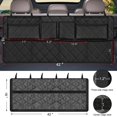 thumbnail image 3 of Organizador de maletero de coche de gran capacidad, organizador de maletero para asiento trasero (42 x 18 pulgadas), bolsa de almacenamiento plegable para coche con 8 bolsillos, SUV,, 3 of 7