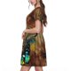 thumbnail image 2 of Balery Vintage Butterfly Green Vestidos sueltos de manga corta para mujer, vestidos de verano 2025, vestidos casuales de corte A con vuelo., 2 of 6