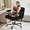 Black, variant on Criss Cross Chair with Wheels and Flip-up Arms, Adjustable Height, Teddy Plush Fabric,Pink, for Bedroom, Home Office, Apartment,Vanity