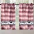 thumbnail image 4 of RT Designer's Collection Tribeca Rooster Printed Slub 3 Pieces Kitchen Curtain Set Includes 1 Valance 52" x 18" and 2 Tiers 26" x 36" Each Multi Color, 4 of 5