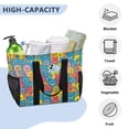 thumbnail image 5 of Colorful Cute Bears Reusable Grocery Bags with Handle Side Pocket Waterproof Shopping Portable Tote, 5 of 8
