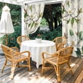 thumbnail image 4 of Outdoor Curtains for Patio Waterproof, Retro Flowers Windproof Pravicy Outside Porch Blackout Curtain, Farmhouse Leaf Branch Green Plants Sun Blocking Grommets Curtains for Cabana 2 Panels 54"x95", 4 of 9