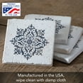 thumbnail image 2 of CounterArt Blue Medallion Natural Absorbent Shell Stone Coaster 4-Pack, 2 of 7