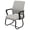 Black+Gray, variant on Minimalist Modern Office Chair, Black Mesh Desk Chair, White Iron Bow Frame Ergonomic Chair, Skin-Friendly Thick Cushion, Breathable Backrest Stable Seat, Use for Home Office Bedroom Living Room