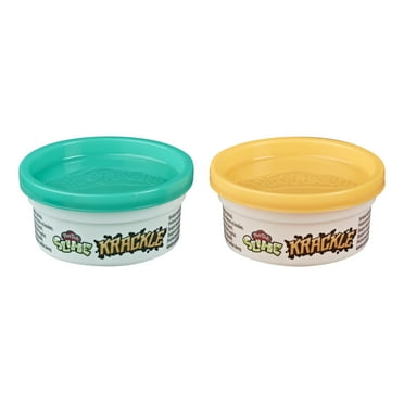 Play-Doh Slime Krackle Slime, Orange and Green 2-Pack with Beads (3.5 oz)