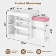 thumbnail image 2 of Advwin Rolling Pedicure Trolley Cart with Foot Rest, Storage Shelves & Cabinet, Mobile Pedicure Foot Stool Stand Pedicure Station for Nail Tech & Home Salon, Pink, 2 of 7