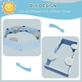 thumbnail image 4 of Outsunny Kids Sandbox with Cover for 3-12 Years Old, Light Blue, 4 of 10