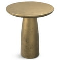 thumbnail image 4 of Simpli Home Dominique Contemporary 18 inch Wide Cast Aluminum Side Table in Antique Brass, Fully Assembled, 4 of 6