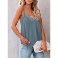 thumbnail image 3 of Camisola con tirantes finos de encaje NikouMX Camisola con Cuello en V para mujer sin mangas, 3 of 7