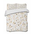 thumbnail image 2 of Quilts Full Size, Yellow Brown Leaf Soft Comforter Bedding Set for Bed, Modern Botanical Foliage Plant Country Lightweight Quilted Bedspread with Pillow Cover(2 Pieces) for All Season, 78x90 Inch, 2 of 6