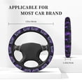 thumbnail image 3 of Vsdgher Purple Plant White Tiger Pattern Elastic Car Steering Wheel Cover,Car Wheel Cover Protector Car Accessory for Steering Wheel with a Diameter of 14.5"-15", 3 of 6
