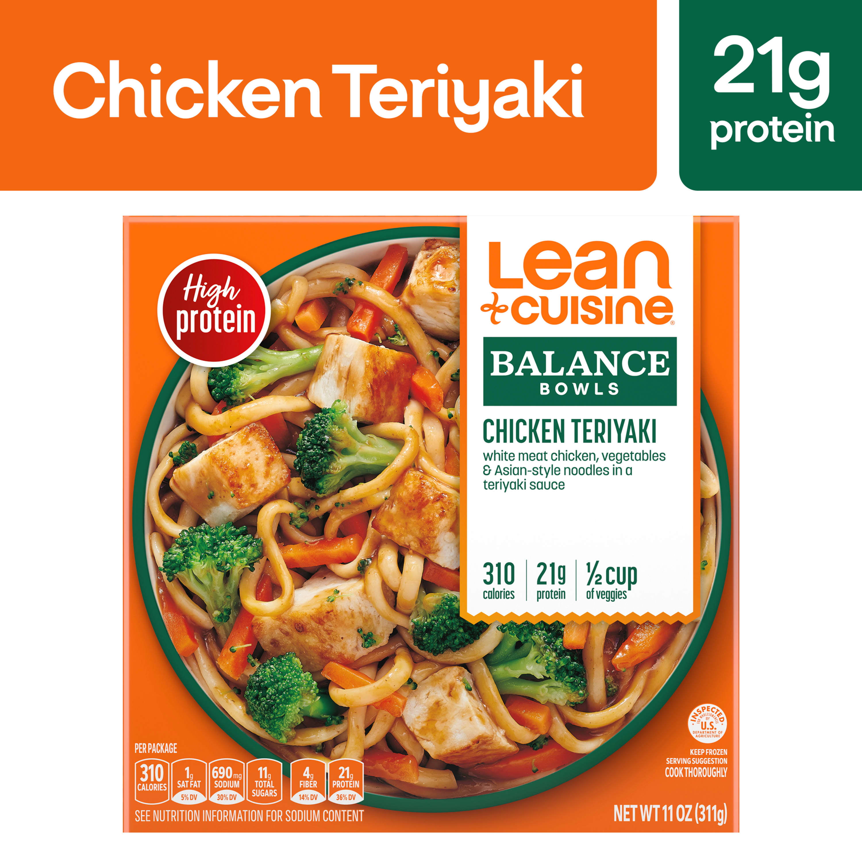 Lean Cuisine Chicken Teriyaki Bowls Meal, 11 oz (Frozen)