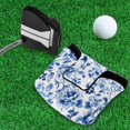 thumbnail image 5 of Haosy Blue and White Porcelain Floral Golf Mallet Putter Cover Strong Magnetic Leather Golf Club Headcover Closure, 5 of 7