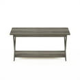 thumbnail image 3 of Furinno Simplistic Criss-Crossed Coffee Table, French Oak, 3 of 5