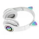 thumbnail image 3 of Injueey Auriculares con orejas de gato Auriculares inalámbricos Música Estéreo Auriculares con azules con micrófono Niños Hija fone Gamer Cables de audio/vídeo Blanco, 3 of 6