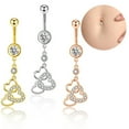 suhtpsw Love Belly Button Rings Steel Gold Belly Button Rings Navel Barbell Stud Body Piercing