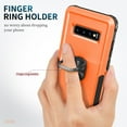 thumbnail image 5 of Samsung Galaxy S10 Case, Dteck Hybrid Rugged Shockproof Case with Ring Holder Kickstand, Compatible with Magnet Car Mount, Support Wireless Charging For Samsung Galaxy S10,Orange, 5 of 7