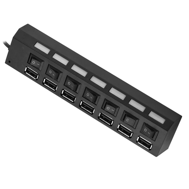Hub USB De 7 Puertos 480Mbps Sin Conflicto Plug & Play 2.0 Para