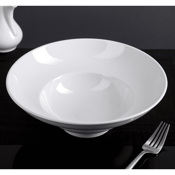Set Of 3 White Deep Salad or Soup Plate 9.75 inch | 16 Fl Oz |