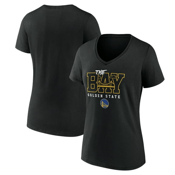 Women's Black Golden State Warriors Core Hometown Launch V-Neck T-Shirt
