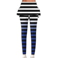 thumbnail image 1 of Puntoco Pantalones De Cintura Elástica Cómodos A Rayas A La Moda Para Mujer, Pantalones De Doble Capa Con Bolsillo Para Yoga, Azul Oscuro Xxxl, 1 of 5