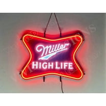 Queen Sense 24"x18" Millers High Life LED Sign Light Neon Signs With Dimmer Party Home Wall Decor Lights W124MHLL-XLED
