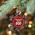 thumbnail image 4 of Snowflake "Tootsie Roll Pop" Candy Logo Christmas Ornament - 3.5" - Purple and Brown, 4 of 4