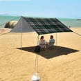 thumbnail image 7 of Portable Beach Tent Sun Shelter With Ground Pegs Water And Wind Resistant Sun Shade Canopy Angle Adjustable Dark Green White, 7 of 7