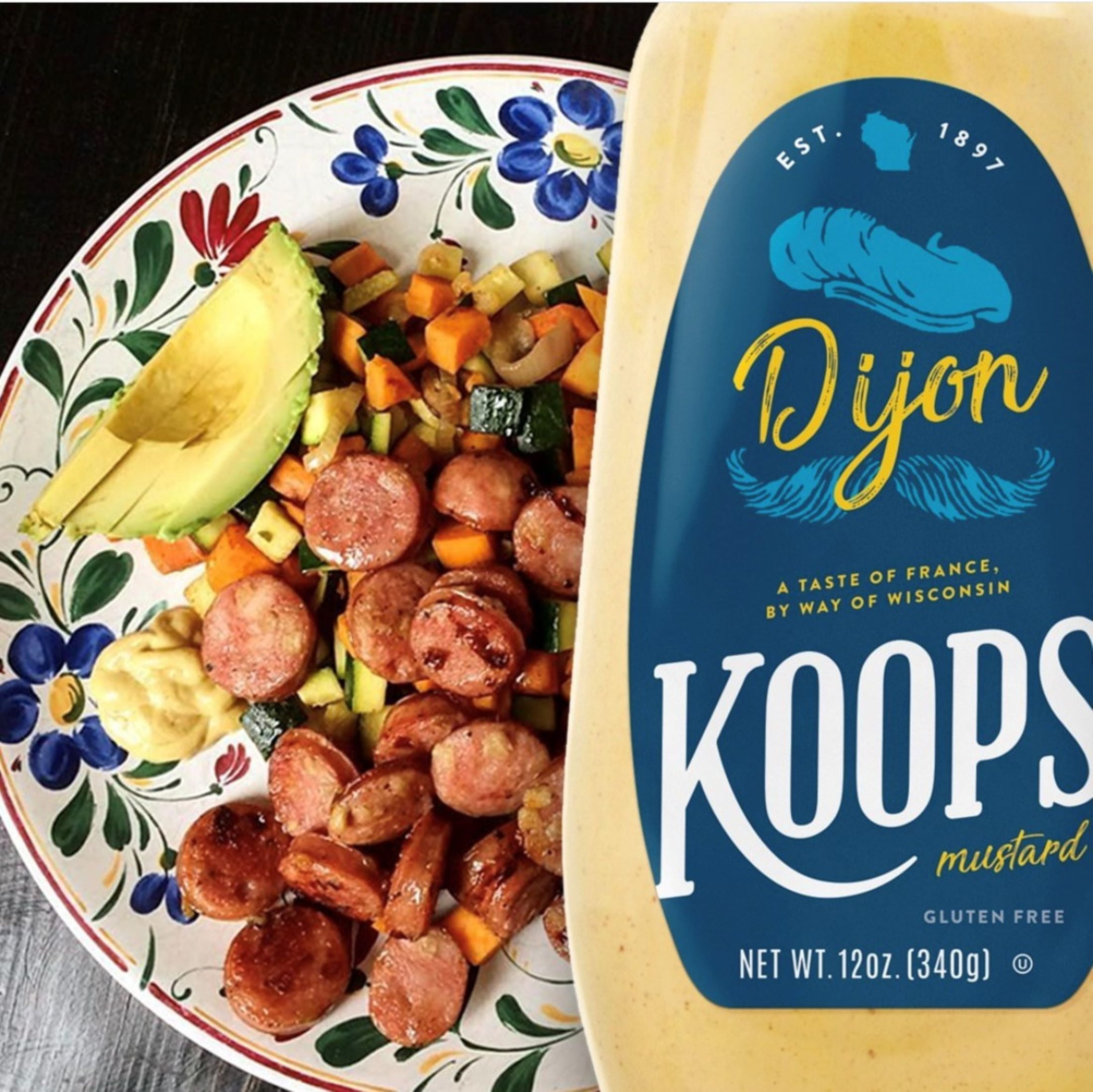 (5 pack) KOOPS' Mustard Dijon Mustard, 12 oz