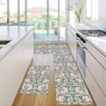 thumbnail image 4 of William Morris Vintage Floral Kitchen Rugs Sets of 3,Non Slip Rubber Kitchen Mats for Floor Farmhouse Washable Kitchen Area Rugs Floor Carpet Runners for Hallway Laundry Room,Blue/Pink, 4 of 6