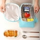 thumbnail image 4 of Bolsa de almuerzo grande aislante con refrigeración de arroz - Bolsa impermeable para comidas de oficina, capacidad 27x18x20,5cm, poliéster y aluminio (azul, gris, rosa, azul marino, beige), 4 of 6