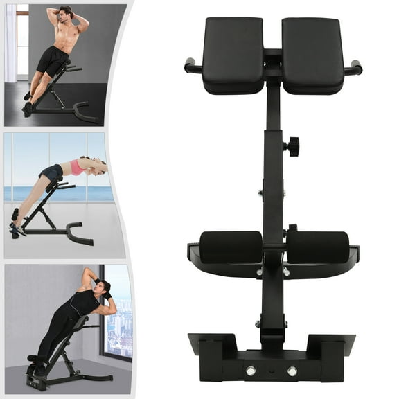 Multi-Functional Bench Adjustable Ab Sit up Bench Decline Bench Flat Bench Hyper Back Extension Roman Chair Home Fitness Workout Roman Chair for Full All-in-One Body Workout