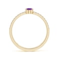 thumbnail image 2 of ANGARA Natural 0.4 Ct. Amethyst with Diamond Classic Stackable Ring in 14K Yellow Gold for Women (Ring Size: 3), 2 of 9