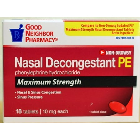 GNP Nasal Decongestant PE Non-Drowsy (18 tablets) (Best Non Drowsy Nasal Decongestant)