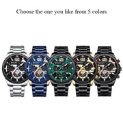 Curren Fashion Quartz Watches Men Casual Sport Wristwatch With Stainless Steel Chronograph Dial Clock With Luminous - Quartz Wristwatches