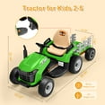 thumbnail image 6 of East doll 12V Ride on Tractor with Tiltable & Detachable Trailer, up to 3.1Mph Truck with Parental Remote, Music Player, Bluetooth Function & Headlight, 6 of 7