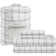 thumbnail image 1 of GFDYREE Lane Linen Full Size Sheet Set - 100% Cotton Bed Sheets, 450 Thread Count Soft Satin Sheets, Breathable Bedding Sheets & Pillowcases, 4PC Full Bed Sheets Set, Deep Pocket Sheets, Win, 1 of 7