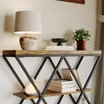 thumbnail image 2 of Table Console Industrielle à 3 Niveaux avec Étagères Ouvertes - Table d'Entrée et de Sofa en Forme de X avec Cadre Métallique pour Rangement Moderne, 2 of 16