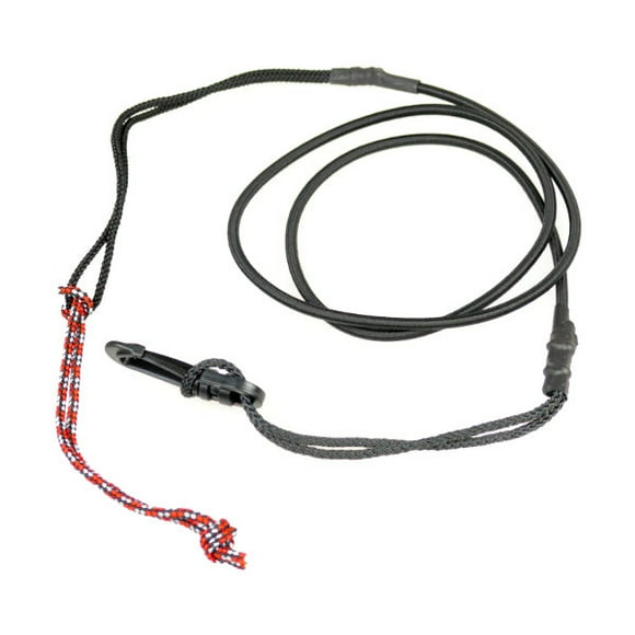 Yak Gear Marine Paddle Leash PFC 40 Inch Length; 3/16 Inch Nylon Bungee; 360 Degree Hook Swivel; With 1/8 Inch Polypropylene Rope/Velcro Strap