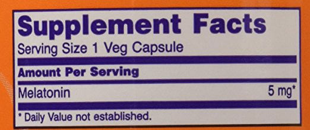Now Foods - Melatonin 5 mg 180 Vcaps (Pack of 2)