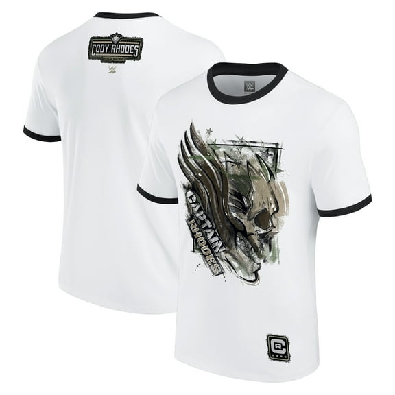 Men's White/Black Cody Rhodes Captain Rhodes Ringer T-Shirt