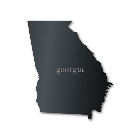 Metal Georgia Wall Art - Custom Metal US State Sign - 14 Color Options 46