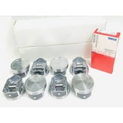 Set of (8) +.030" Over size Pistons & Moly Rings Kit compatible with Chevy 5.3L LS1 Silvolite Hypereutectic Pistons 1999-2003 DISH TOP VIN"T" (3.810" Bore Size)