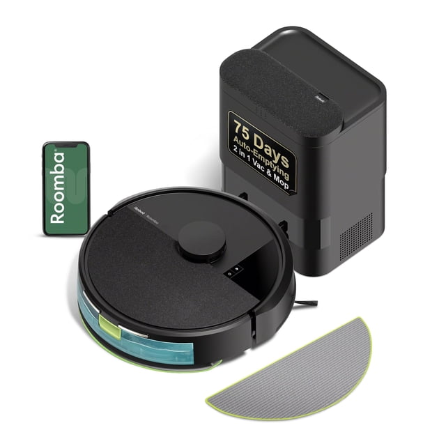 Aspiradora Robótica iRobot Roomba 105X Combo con Mopa y Base AutoVacío