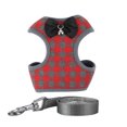 thumbnail image 2 of LiMimmuu Pet Vest Harness Pet Leash Plaid Pattern Adjustable Pet Vest Harness Pet Vest Harness Design Adjustable Plaid Pattern Lost Towing Comfortable Fit Outdoor Walking Dog Chest Strap with Bell, 2 of 6